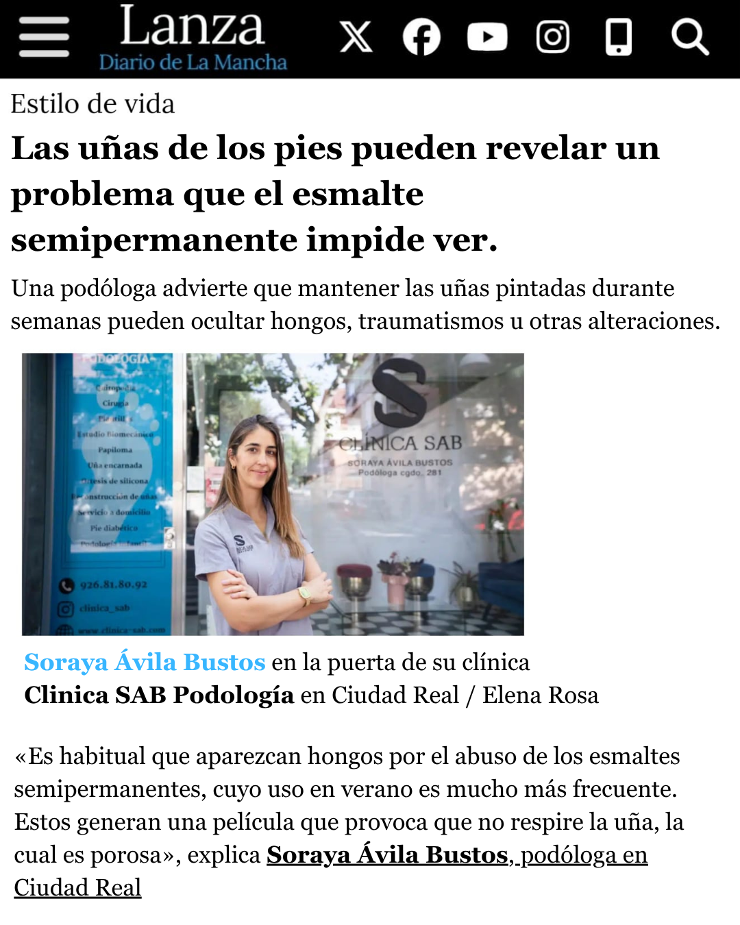 Artículo Lanza digital